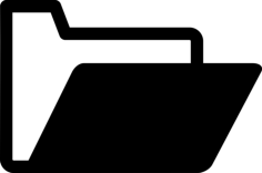 Open Folder Black And White Variant Line Art Svg Vector, Free Vectors File